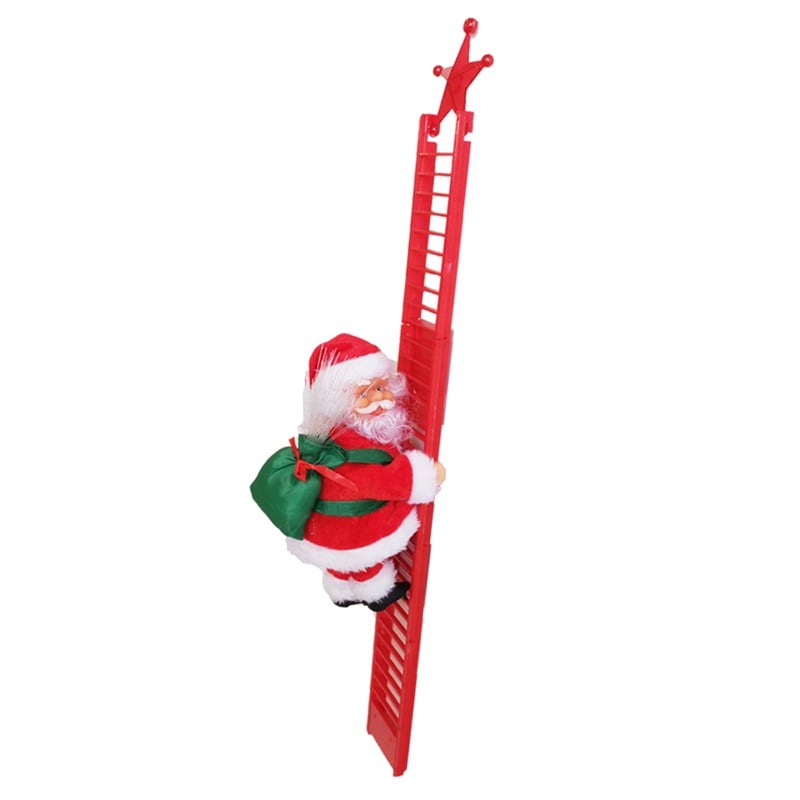 🎄Electric Fireplace Climbing Santa Claus Musical Toys