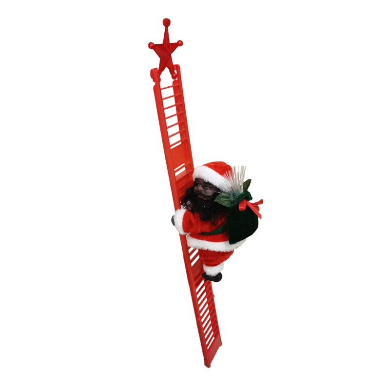 🎄Electric Fireplace Climbing Santa Claus Musical Toys