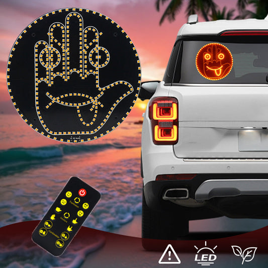 ✨ Expression & Gesture LED Sign Light for Car Rear Window