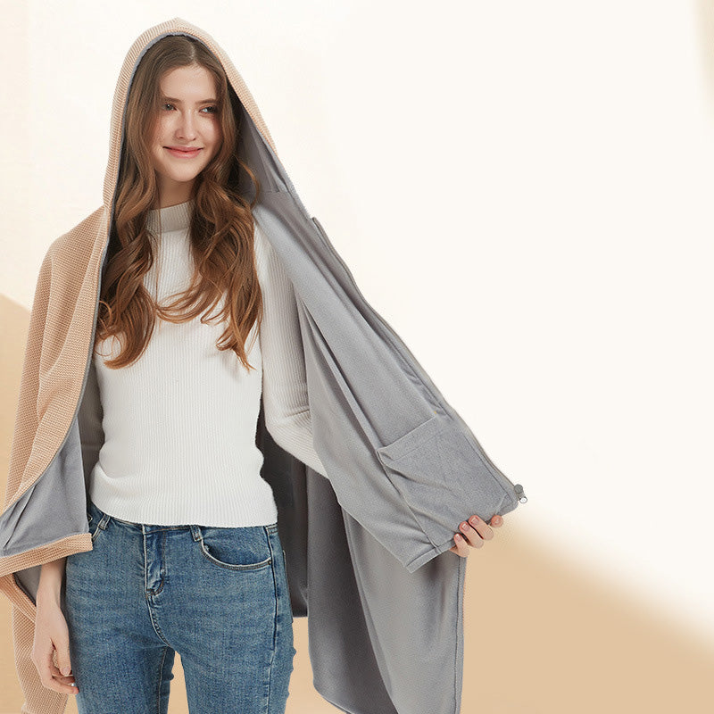 🔥Portable Heated Hooded Blanket Shawl