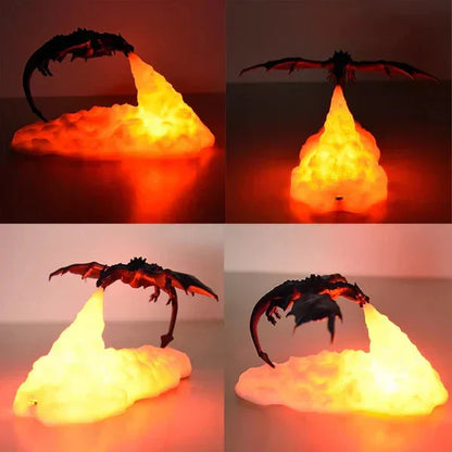 🔥3D Printed Dynamic Balance Dragon LED Night Light🐲