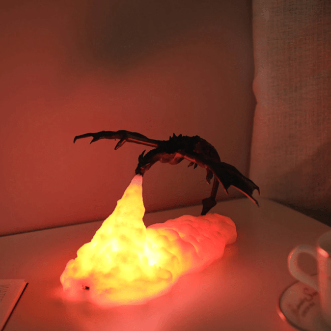 🔥3D Printed Dynamic Balance Dragon LED Night Light🐲