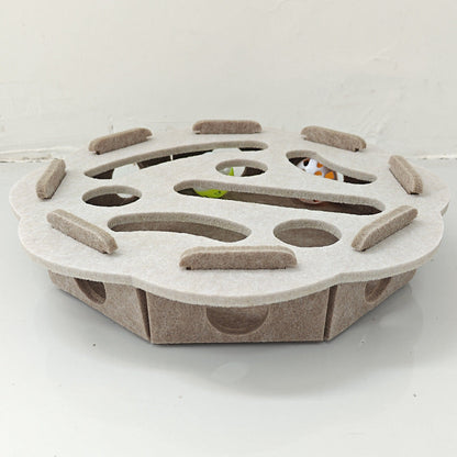 Interactive Felt Maze Toy for Cats