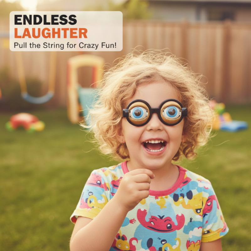 Kids Pull-String Blinking Crazy Glasses