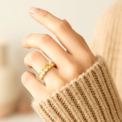 Full Circle Sparkling Zircon Fashion Ring💍