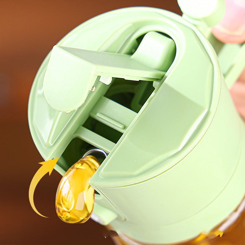 Dual-Function Oil Dispenser with Spray Nozzle