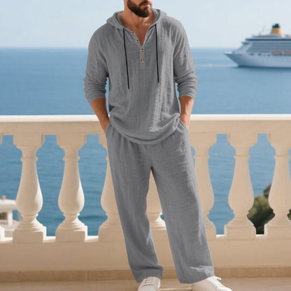 💥Men's Hooded Casual Loose Top & Pants 2-Piece Set