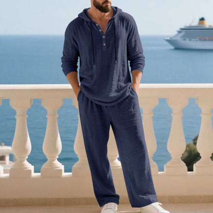 💥Men's Hooded Casual Loose Top & Pants 2-Piece Set