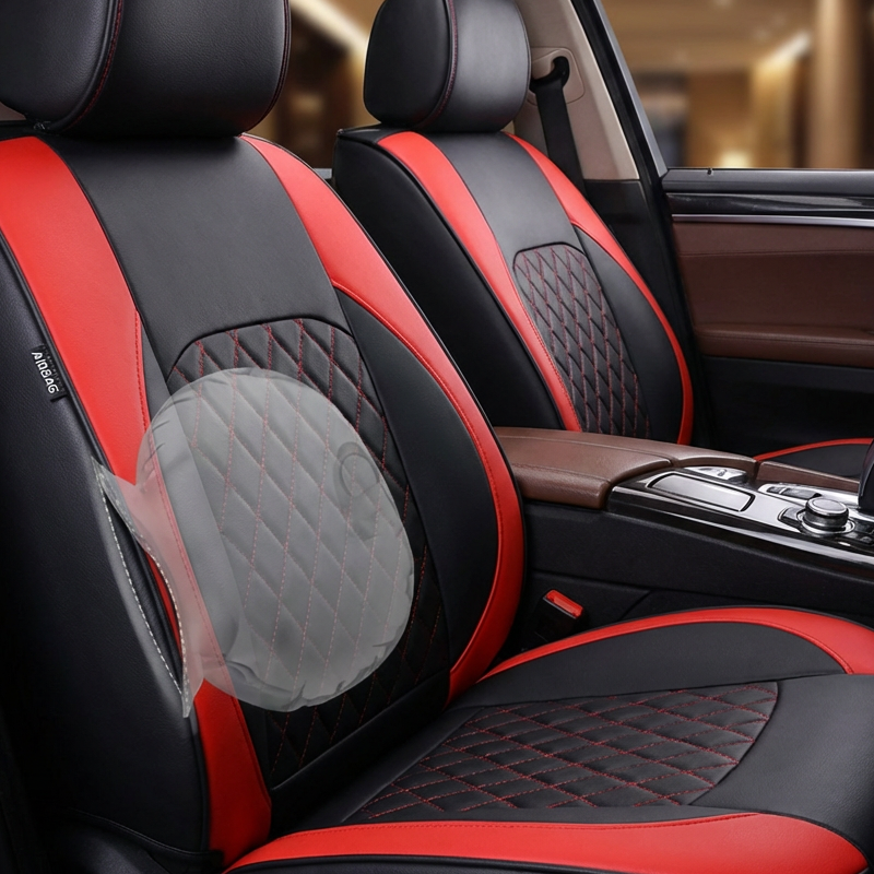 🚗9-Piece Universal Fit Leather Car Seat Cover Set
