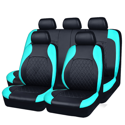 🚗9-Piece Universal Fit Leather Car Seat Cover Set