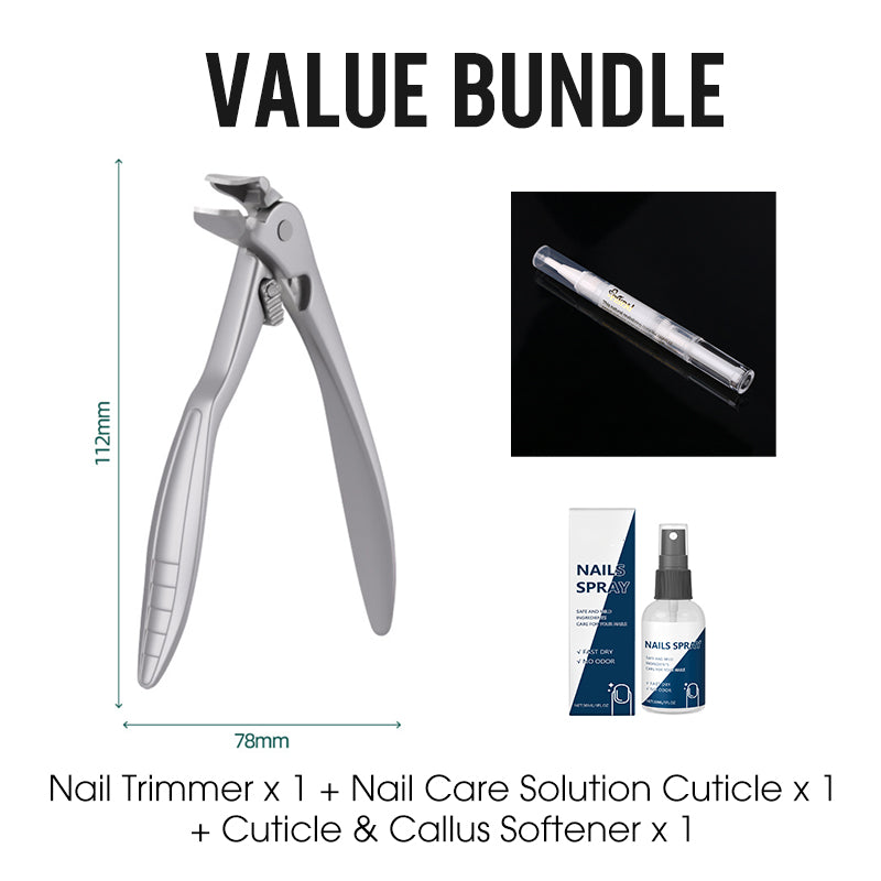 🔥Curved Stainless Steel Nail Clippers – Ergonomic and easy for seniors to use