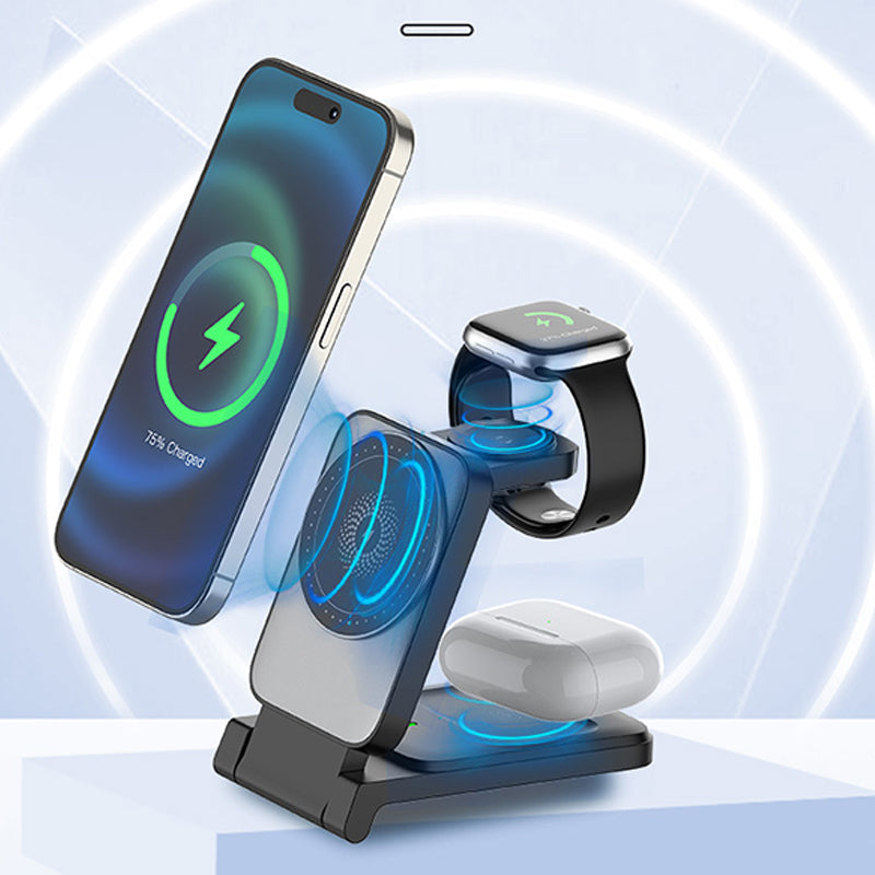 🔥3-in-1 Foldable Magnetic Wireless Charger