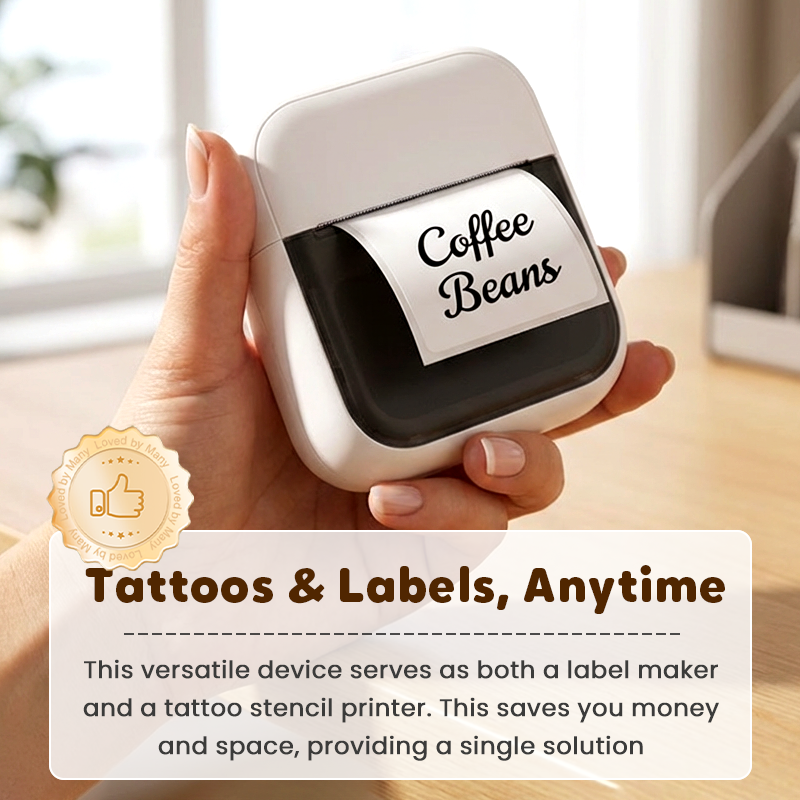 Portable Thermal Printer for Labels & Tattoo Stencils