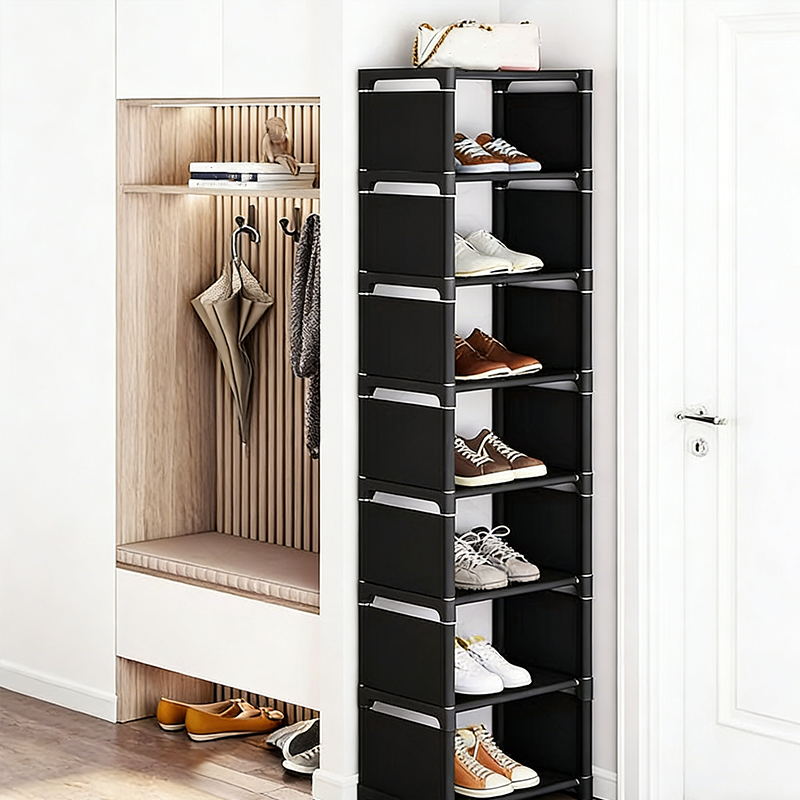 👠🚪 Vertical Shoe Rack for Entryway – Space-Saving, Sturdy Metal Frame & Easy Assembly 👟