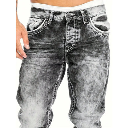 📢📢BIG SALE !!⏰Men's Fashion Creative Stretch Denim Jeans,Minimalist Style Suitable For Summer, Emo Style