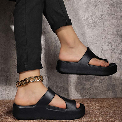 Trendy Toe-Loop Platform Sandals – Lightweight & All-Match for Daily Wear