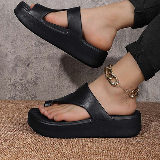 Trendy Toe-Loop Platform Sandals – Lightweight & All-Match for Daily Wear