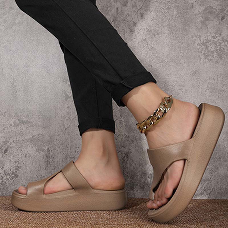Trendy Toe-Loop Platform Sandals – Lightweight & All-Match for Daily Wear