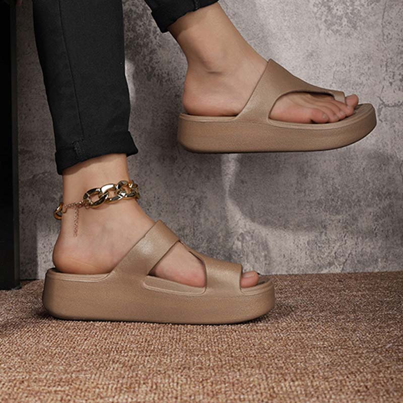 Trendy Toe-Loop Platform Sandals – Lightweight & All-Match for Daily Wear