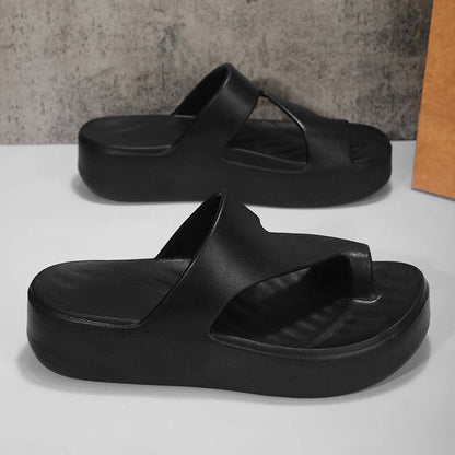 Trendy Toe-Loop Platform Sandals – Lightweight & All-Match for Daily Wear
