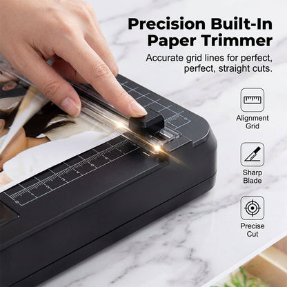 🔥A4 Thermal Laminating Machine with Paper Trimmer and Corner Rounder