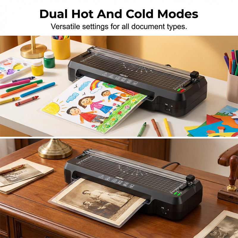 🔥A4 Thermal Laminating Machine with Paper Trimmer and Corner Rounder