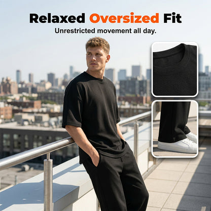 👔Men's T-Shirt & Wide-Leg Pants 2-Piece Set
