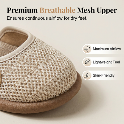Breathable Mesh Flat Sandals with Ankle Strap