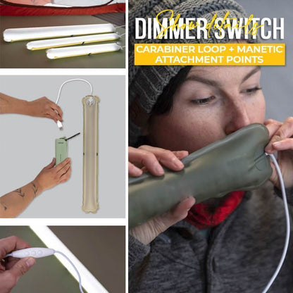 🏕️💨 Inflatable Go-Anywhere Camp Lantern – Collapsible, Lightweight, USB Rechargeable, Water Resistant. Perfect for Camping, Hiking, or Emergency Kits! 🔦✨🌲
