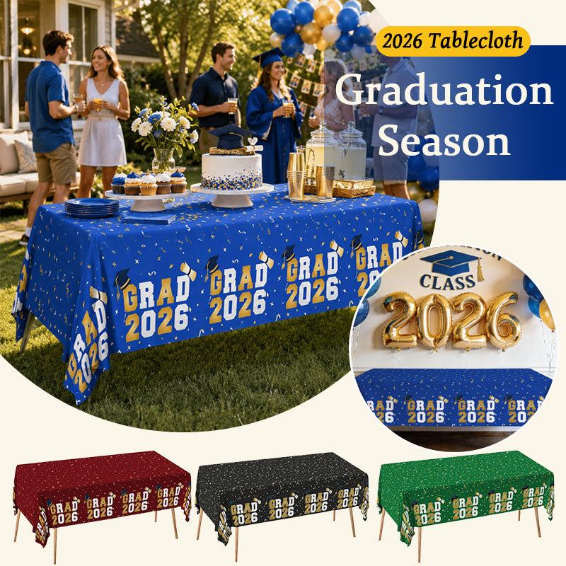 "Grad 2026" Confetti Tablecloth