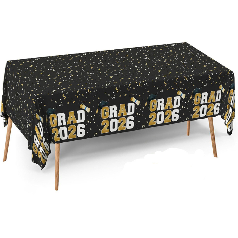 "Grad 2026" Confetti Tablecloth