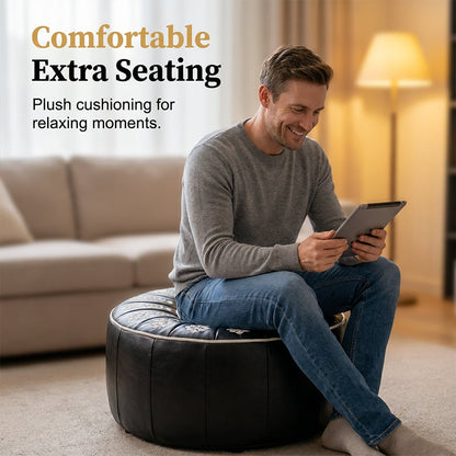 🏡High-end luxury-quality leather Versatile Round Storage Seat