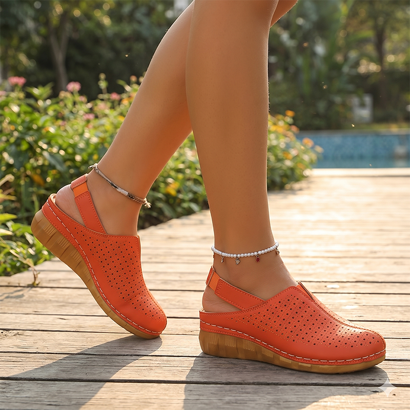 🏖️👡 Women’s Perforated Sandals – All-Day Comfort with a Chic Lift 💖