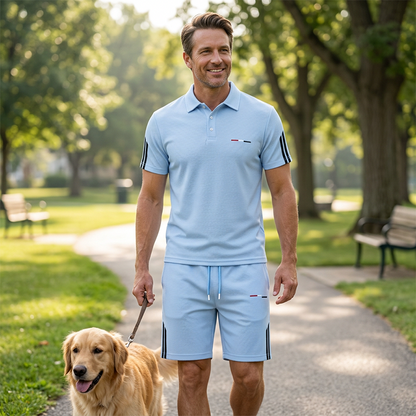🔥Men's Casual Short-Sleeve Shorts Set
