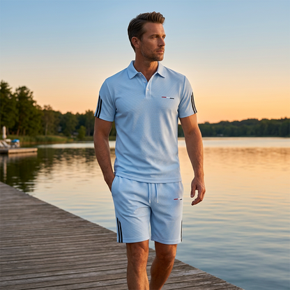 🔥Men's Casual Short-Sleeve Shorts Set