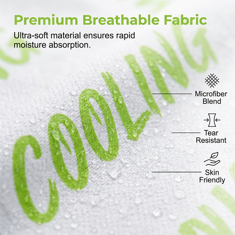 💦 Instant Cooling Towel – portable, breathable, perfect for workouts & travel!