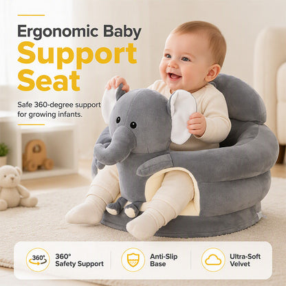 🧸👶Plush Baby Support Seat – Cartoon Floor Chair for Sit-Up Play