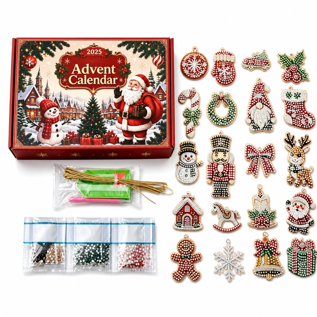 24-Day Christmas Countdown Ornament DIY Kit🎄🎅📅