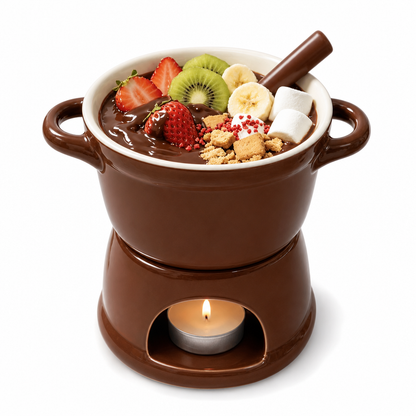 Christmas Ceramic Chocolate Fondue Mug Set