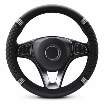 ⏳Time-Limited Special ⏰ Rhinestone Steering Wheel Cover – Sparkling, Quilted, Luxury 🚗