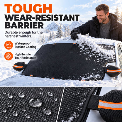 ❄️ 50% OFF NOW! 🚗 Thickened Oxford Windshield Cover – Windproof Magnetic Edges, Waterproof & All-Season Protection for Ice, Snow & Sun ☀️